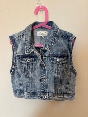 Cherokee Women’s Acid Wash Denim Vest - Blue